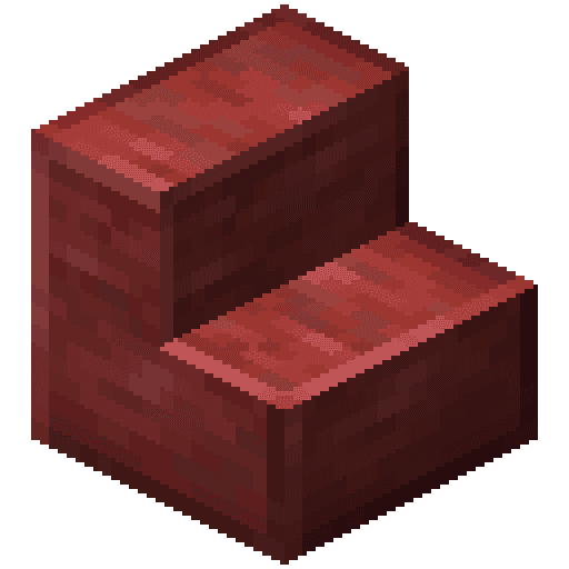Minecraft Polished Cinnabar Stairs PNG