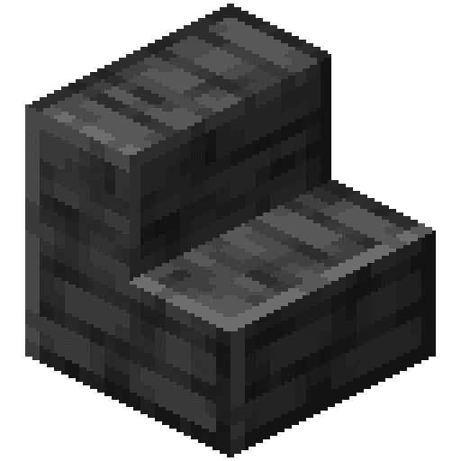 Minecraft Polished Deepslate Stairs PNG