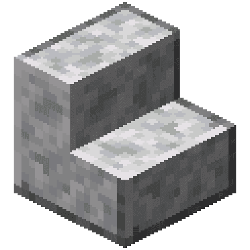 Minecraft Polished Diorite Stairs PNG