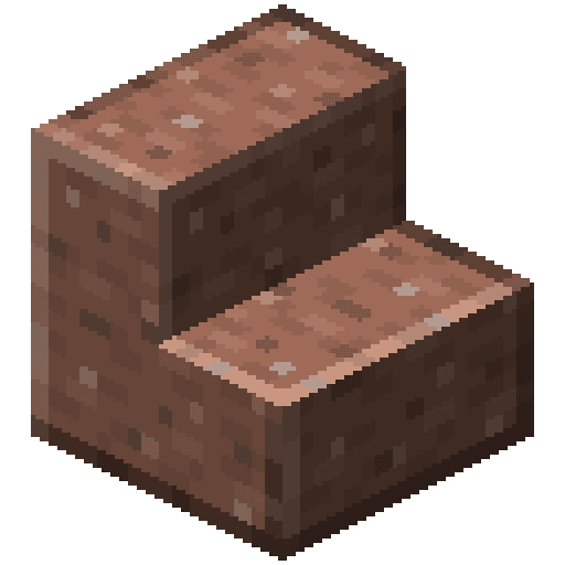 Minecraft Polished Granite Stairs PNG