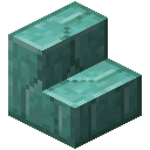 Minecraft Prismarine Brick Stairs PNG