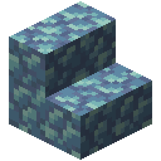 Minecraft Prismarine Stairs PNG