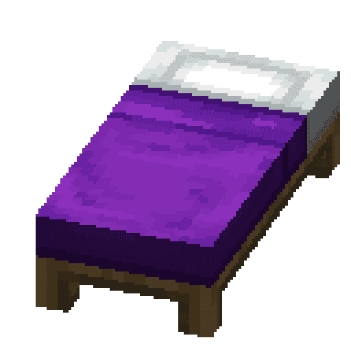 Minecraft Purple Bed PNG