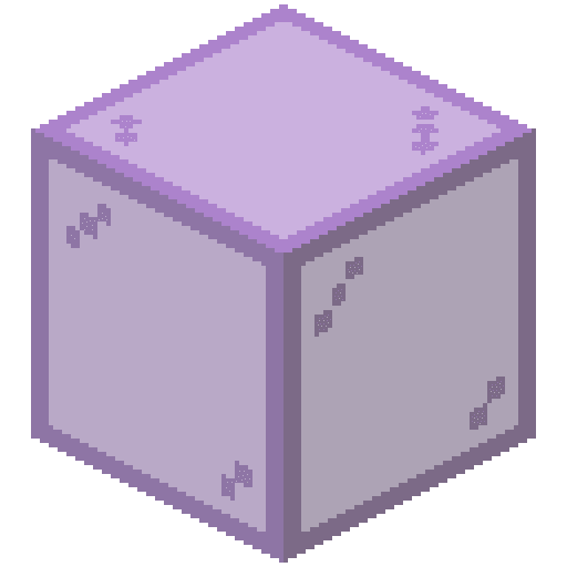 Cristal tintado de morado de Minecraft en PNG