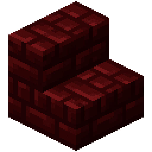 Minecraft Red Nether Brick Stairs PNG