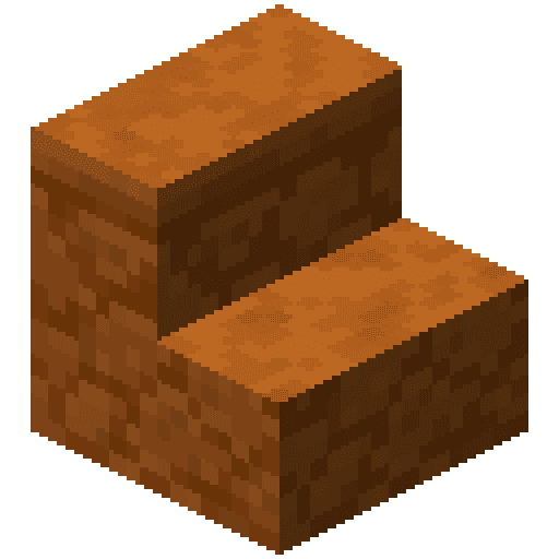 Minecraft Red Sandstone Stairs PNG