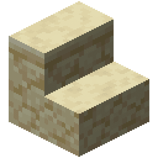 Minecraft Sandstone Stairs PNG