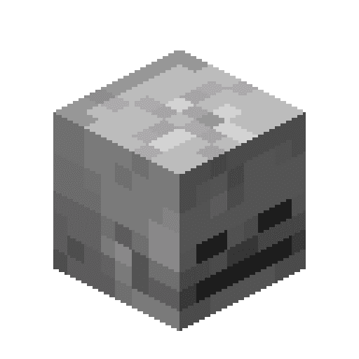 Minecraft Skeleton Skull PNG