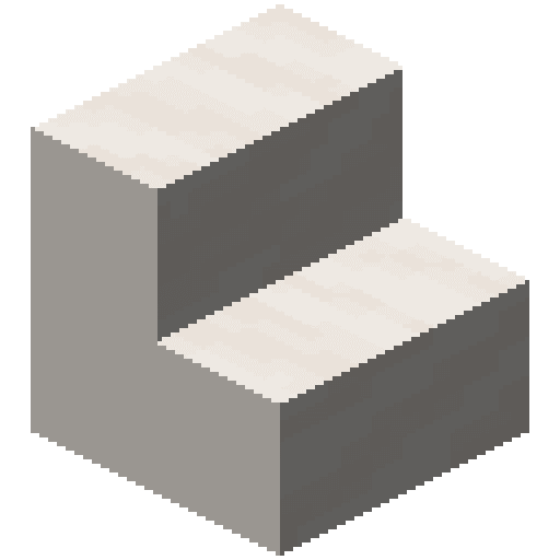 Minecraft Smooth Quartz Stairs PNG