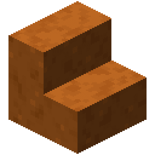 Minecraft Smooth Red Sandstone Stairs PNG