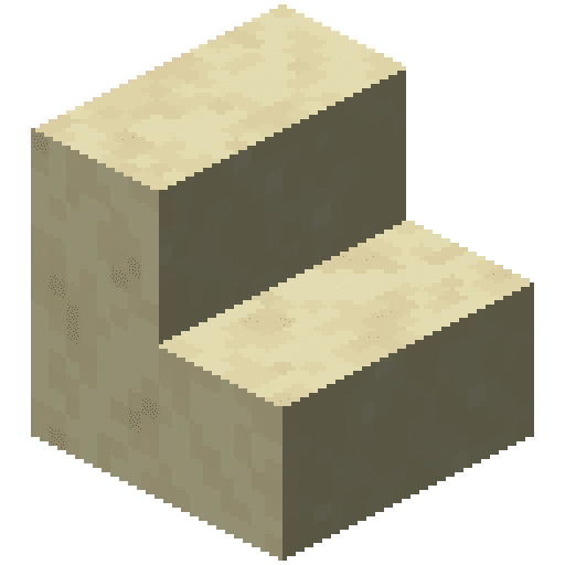 Minecraft Smooth Sandstone Stairs PNG