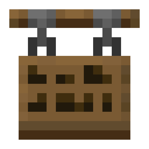 Minecraft Spruce Hanging Sign PNG