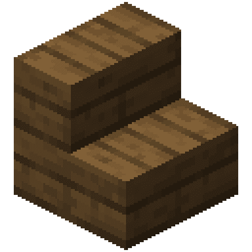 Minecraft Spruce Stairs PNG