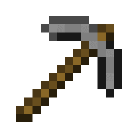 Minecraft Stone Pickaxe PNG
