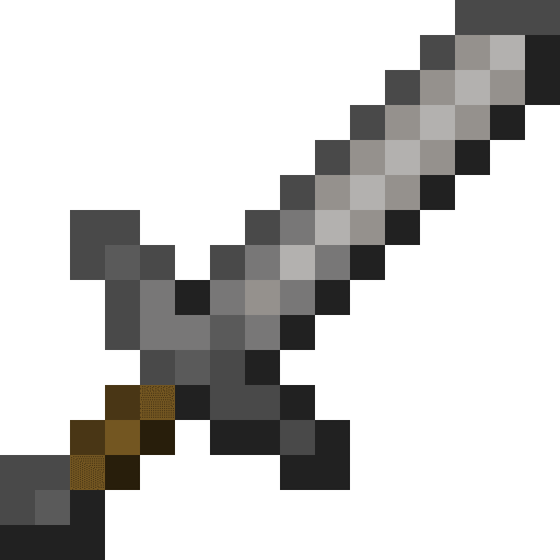 Minecraft Stone Sword PNG
