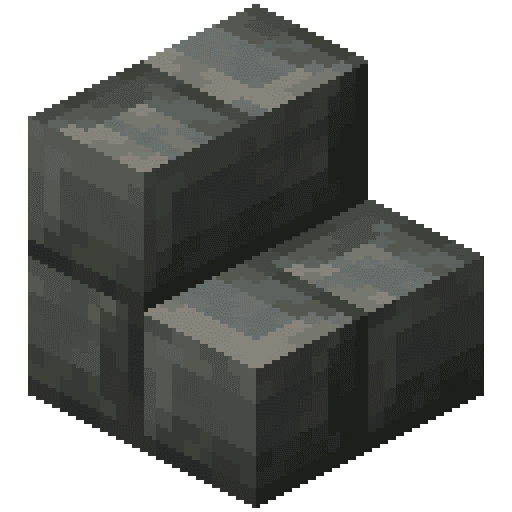 Minecraft Tuff Brick Stairs PNG