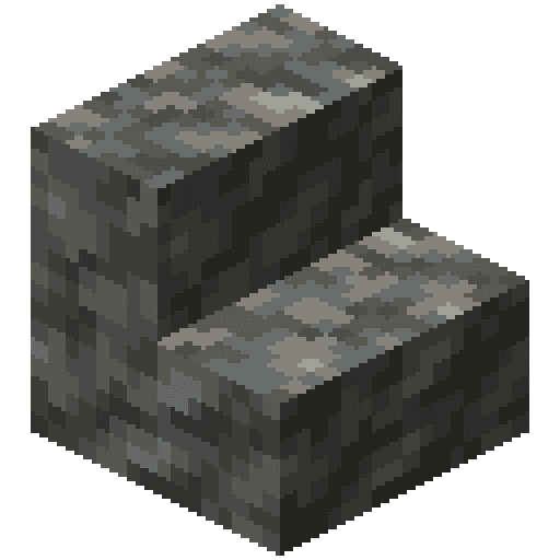 Minecraft Tuff Stairs PNG