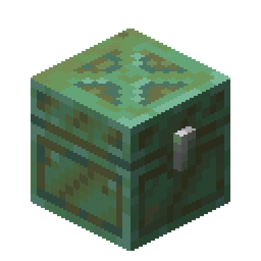 Minecraft Waxed Weathered Copper Chest PNG