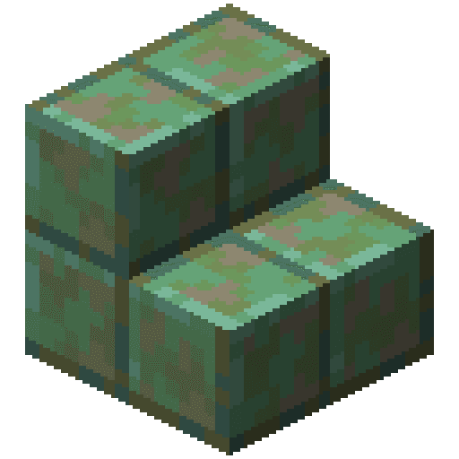 Minecraft Waxed Weathered Cut Copper Stairs PNG