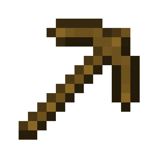 Minecraft Wooden Pickaxe PNG