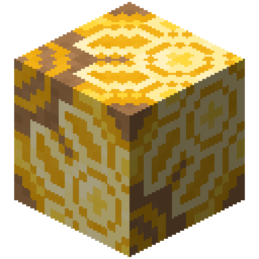 Azulejo amarillo de Minecraft en PNG