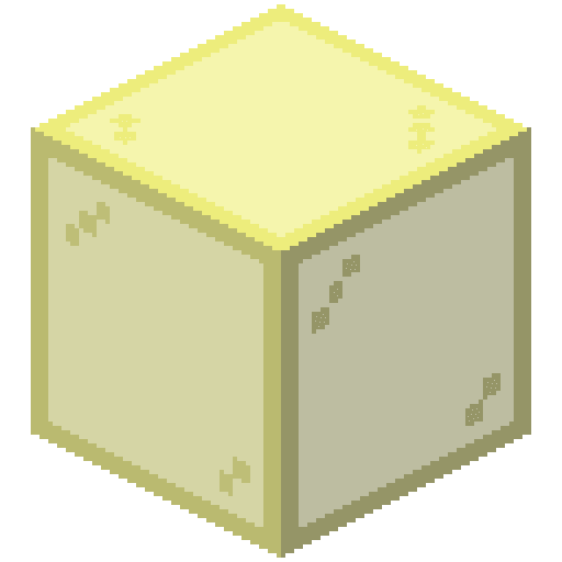 Cristal tintado de amarillo de Minecraft en PNG