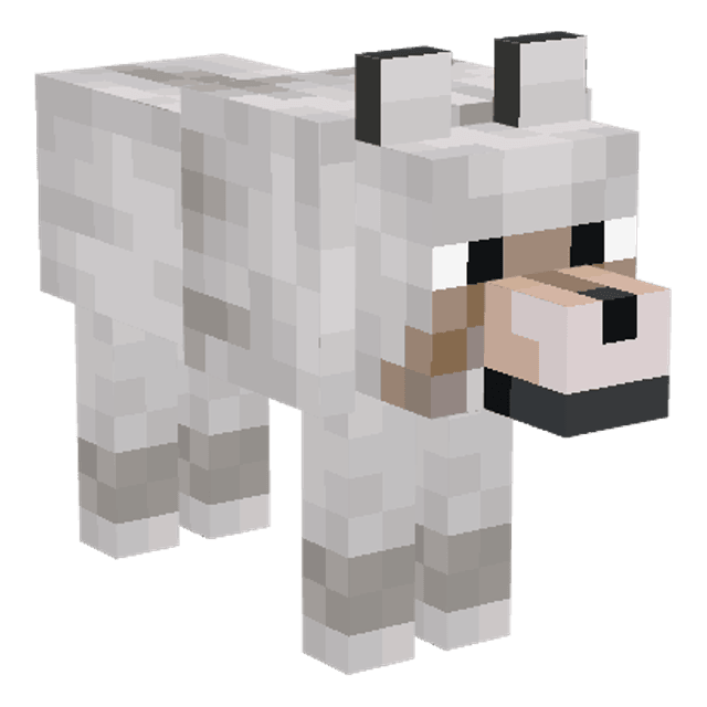 Minecraft Wolf in 3D